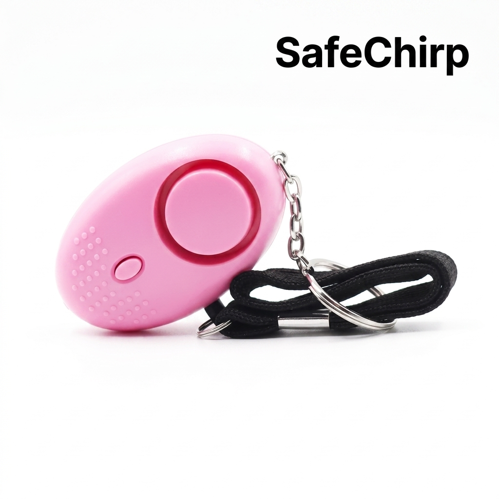 SafeChirp 2-Pack — two 130dB personal safety alarms with LED strobe and USB-C, ready to gift