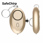 SafeChirp 130dB pull-pin alarm with LED strobe light for emergencies